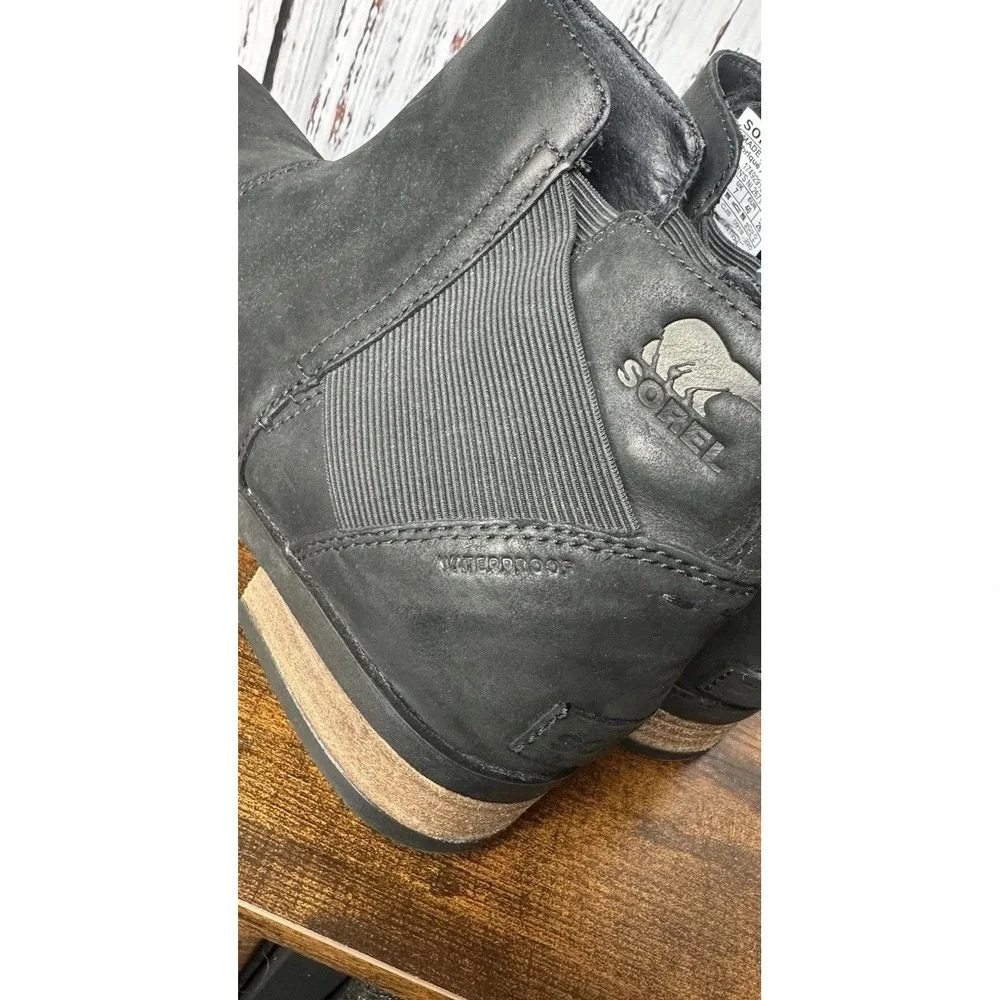 Sorel Emelie Chelsea Boot Women's 9‎ Black Leather NL2671-010 Waterproof